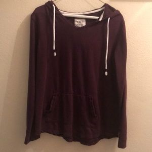 Long sleeved Throw Over Jacket with Hood